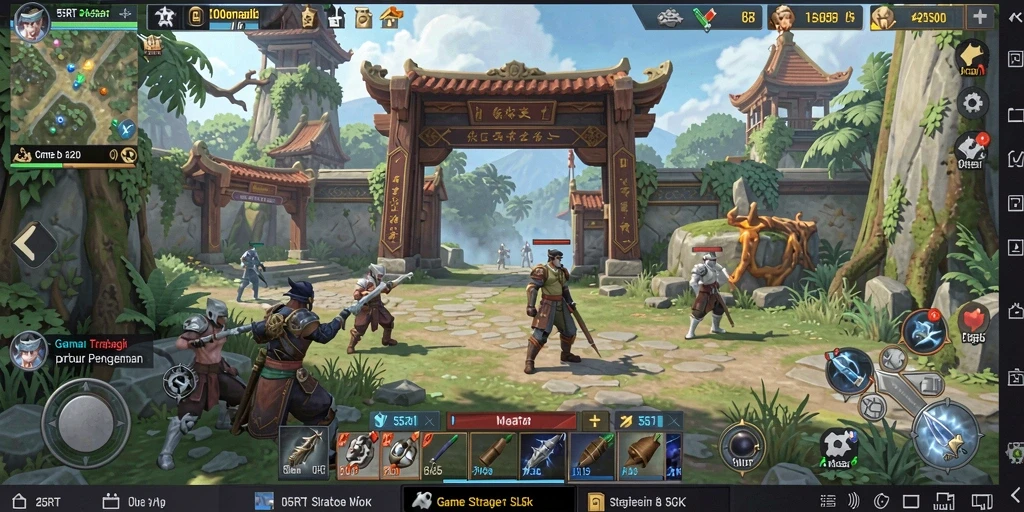 Tampilan gameplay 55RT yang menegangkan dengan strategi SLG.