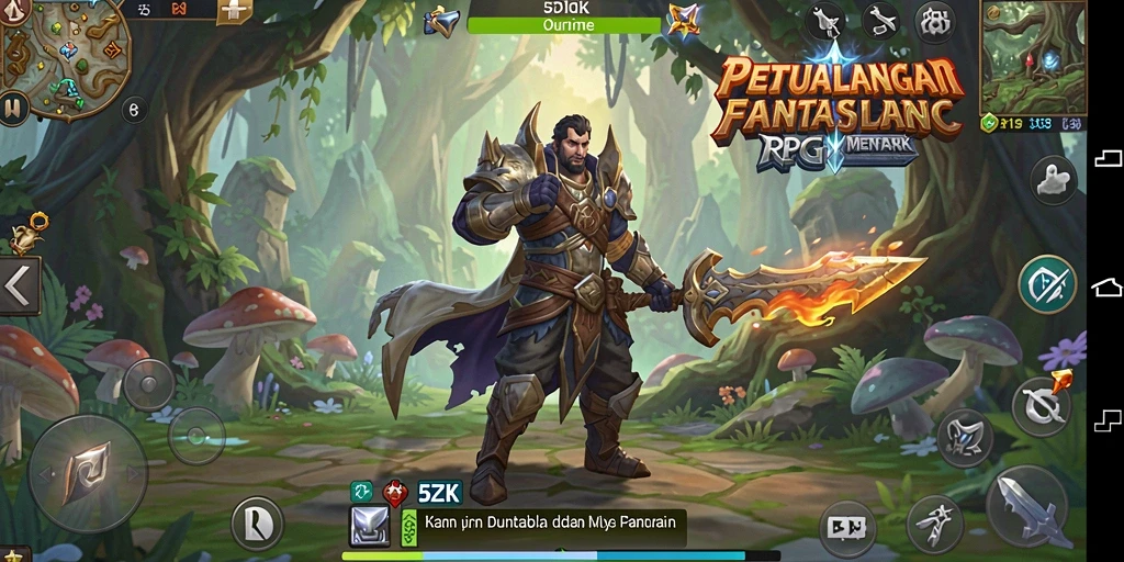 Tampilan gameplay seru dan dinamis di dunia fantasi 5ZK.