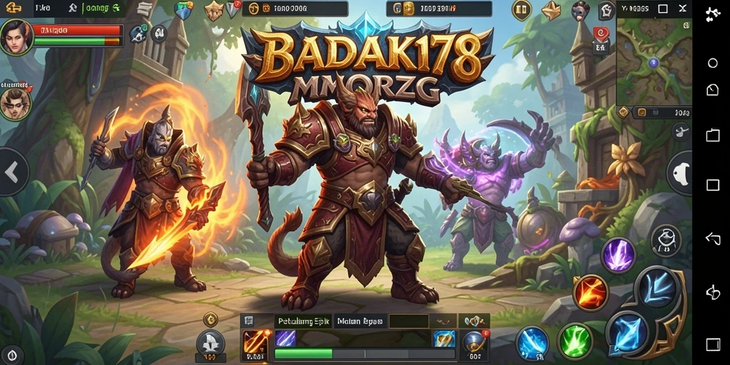 Tangkapan layar gameplay BADAK178 menampilkan petualangan epik di dunia MMORPG.