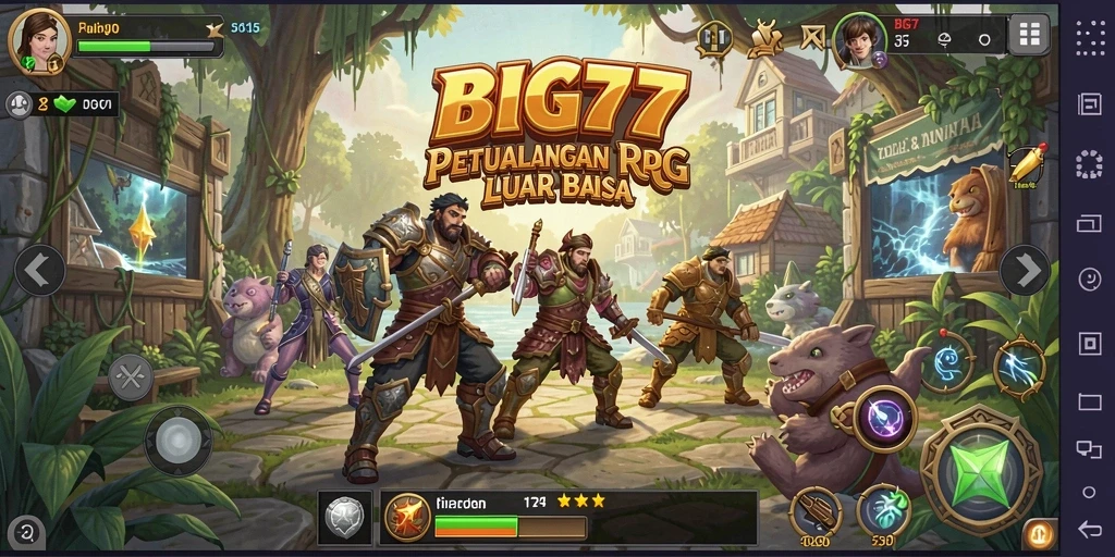 Screenshot gameplay RPG yang menampilkan aksi mendebarkan dari BIG77.