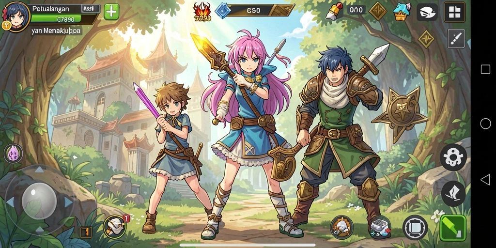 Screenshot C7890 menampilkan aksi dalam pertarungan seru di dunia Anime.