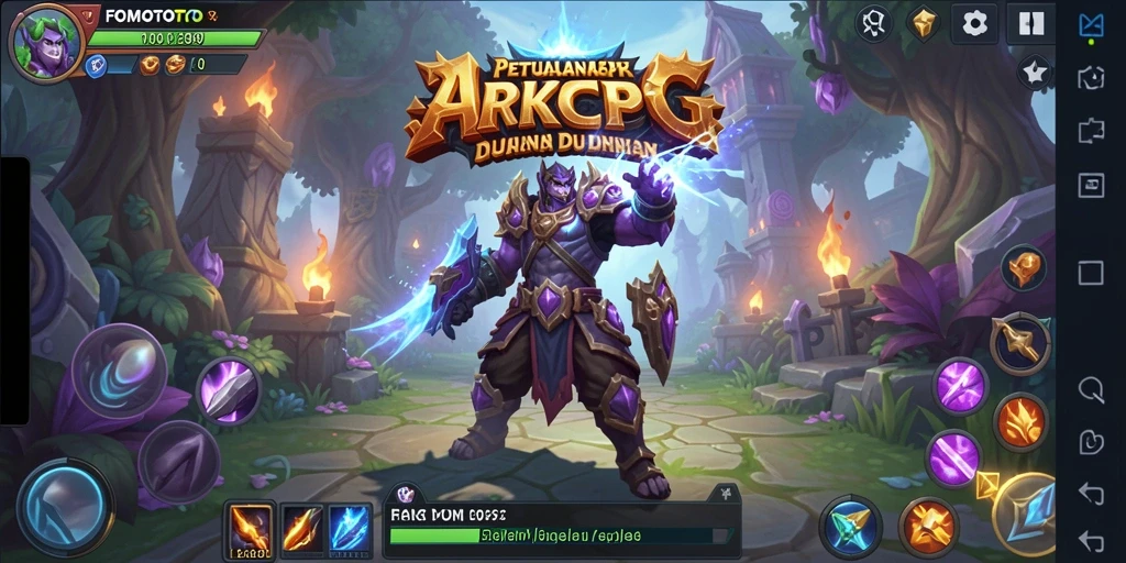 Screenshot gameplay FOMOTOTO menampilkan aksi seru dalam dunia ARPG.