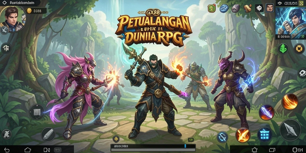 Tampilan intens dari gameplay RPG GX88 yang menegangkan.