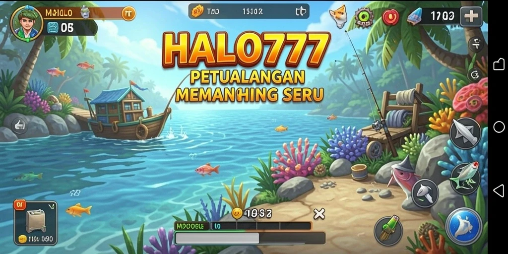 Tampilan menarik dari gameplay memancing di HALO777.
