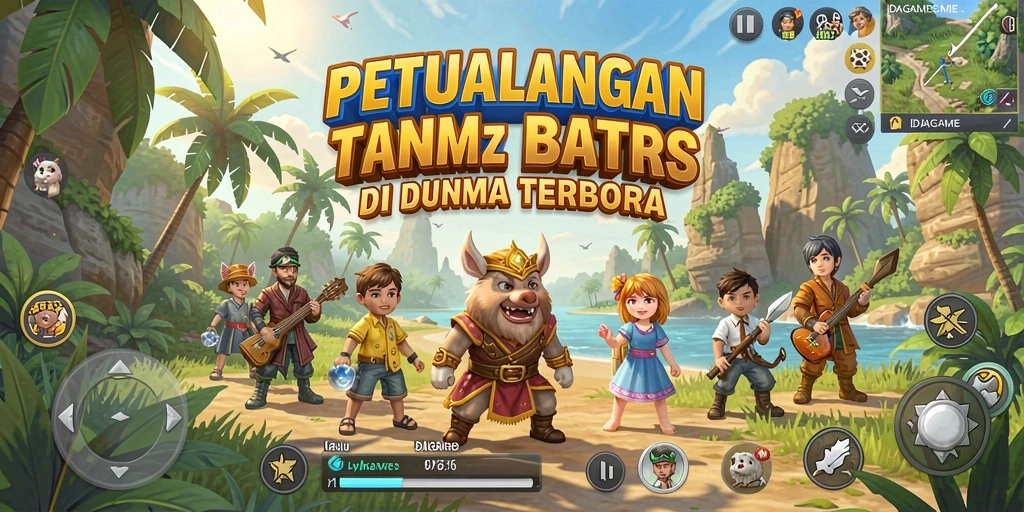 Screenshot utama IDAGAME menampilkan petualangan di dunia terbuka.