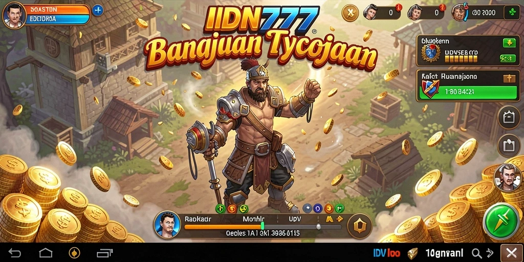 Screenshot utama IDN777 menampilkan aksi gameplay Tycoon yang seru.