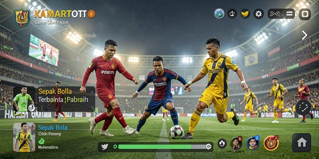 Screenshot gameplay KAMARTOTO menampilkan aksi seru di lapangan.