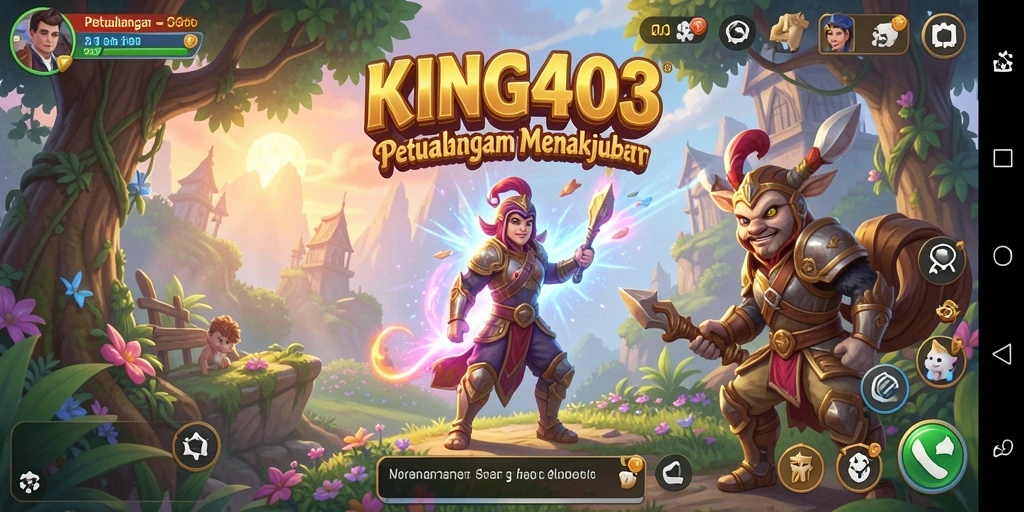 Screenshot dari gameplay petualangan menakjubkan KING403.