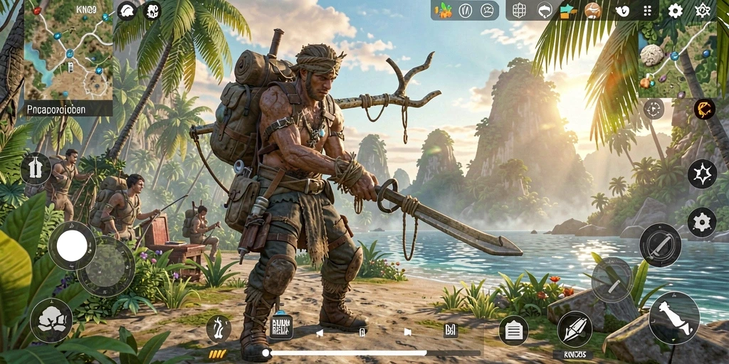 Screenshot gameplay KNO89 yang menampilkan petualangan seru di dunia terbuka.