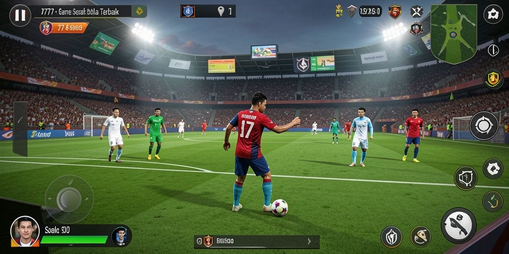 Tampilan gameplay sepak bola yang menegangkan di L777.