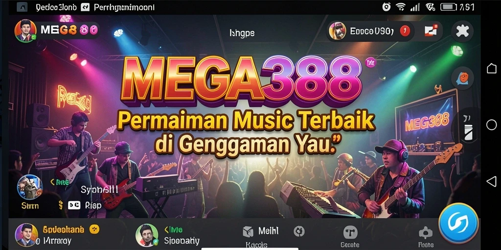 Tampilan gameplay <strong>MEGA388</strong> yang menampilkan interaksi musik yang menarik.