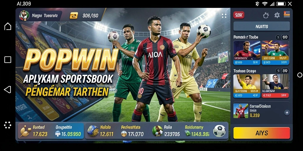 Tampilan menarik dari gameplay Sportsbook di POPWIN.