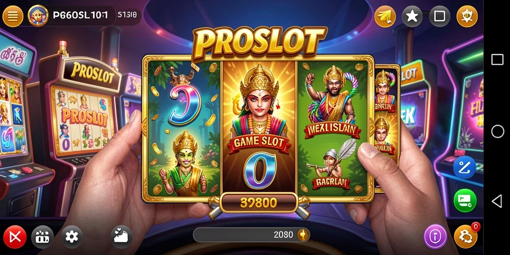 Tampilan menarik dari gameplay Slot yang mendebarkan di PROSLOT.