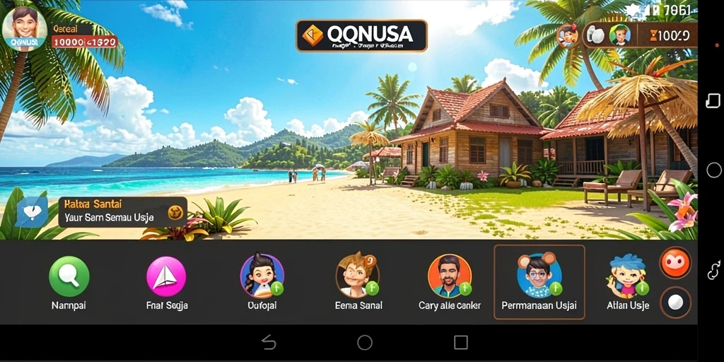 Tangkapan layar gameplay <strong>QQNUSA</strong> yang penuh warna dan menarik.