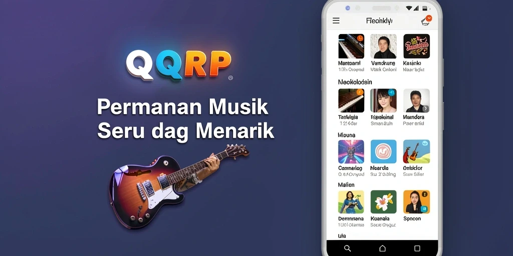 Tampilan gameplay <strong>QQRP</strong> dengan berbagai lagu menari dan tantangan seru.