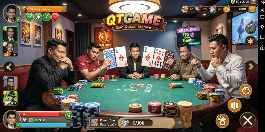Tangkapan layar dari gameplay QTGAME yang menarik.