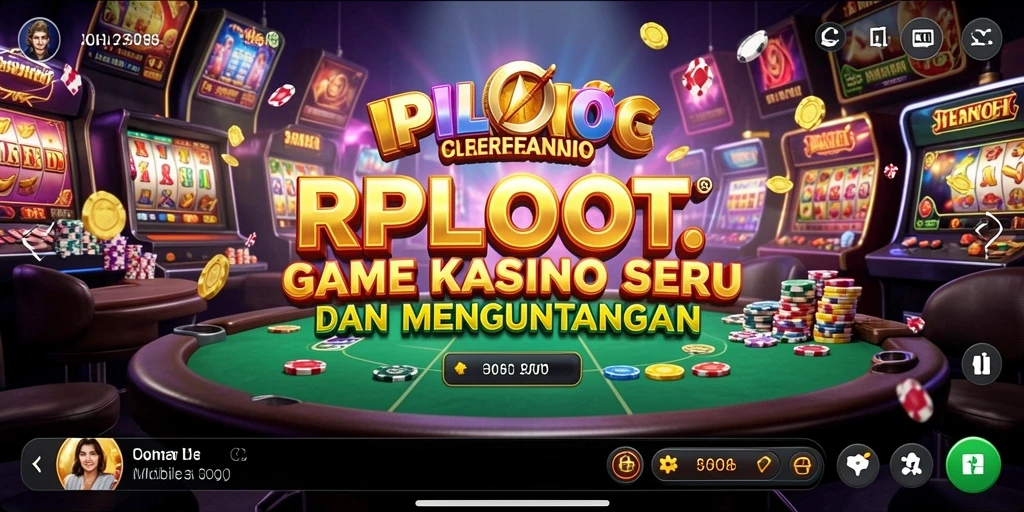 Tampilan gameplay utama RPLOOT dengan berbagai pilihan permainan kasino.