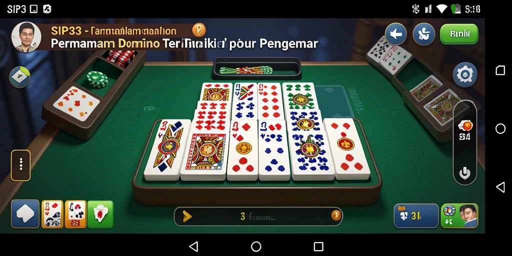 Tampilan menarik dari game SIP33 yang menampilkan gameplay Domino.