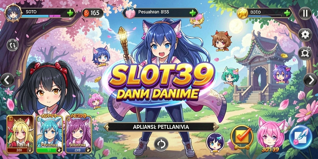 Tangkapan layar utama dari SLOT39 dengan gameplay petualangan Anime yang seru.