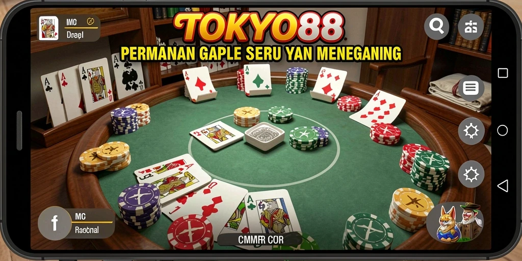 Tampilan gameplay seru dalam permainan Gaple TOKYO88.