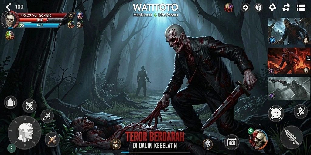 Tampilan game WATITOTO yang mencekam dan penuh ketegangan.