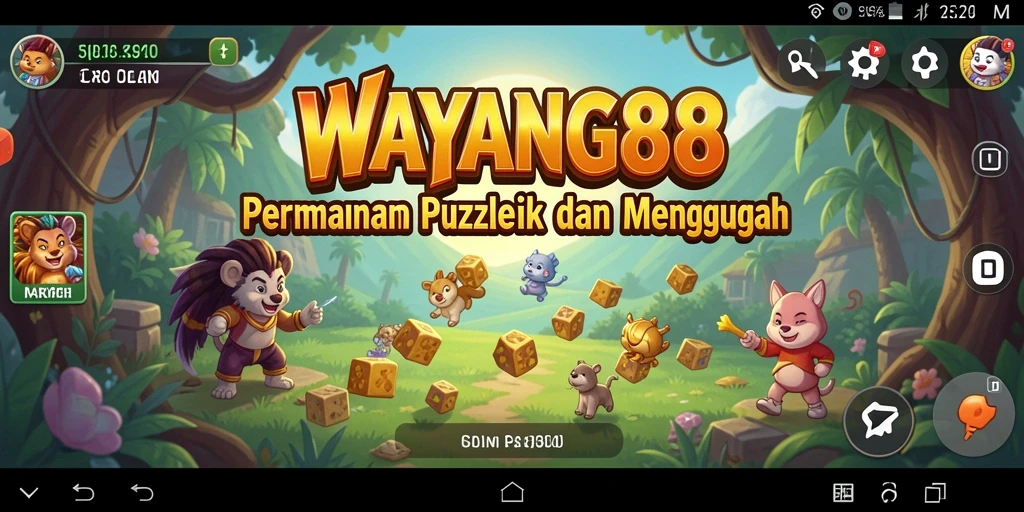 Screenshot gameplay dari WAYANG88 yang menampilkan tantangan puzzle.